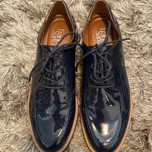 FRANCO SARTO PATENT NAVY LOAFERS - SIZE 9 - New Without Tags!